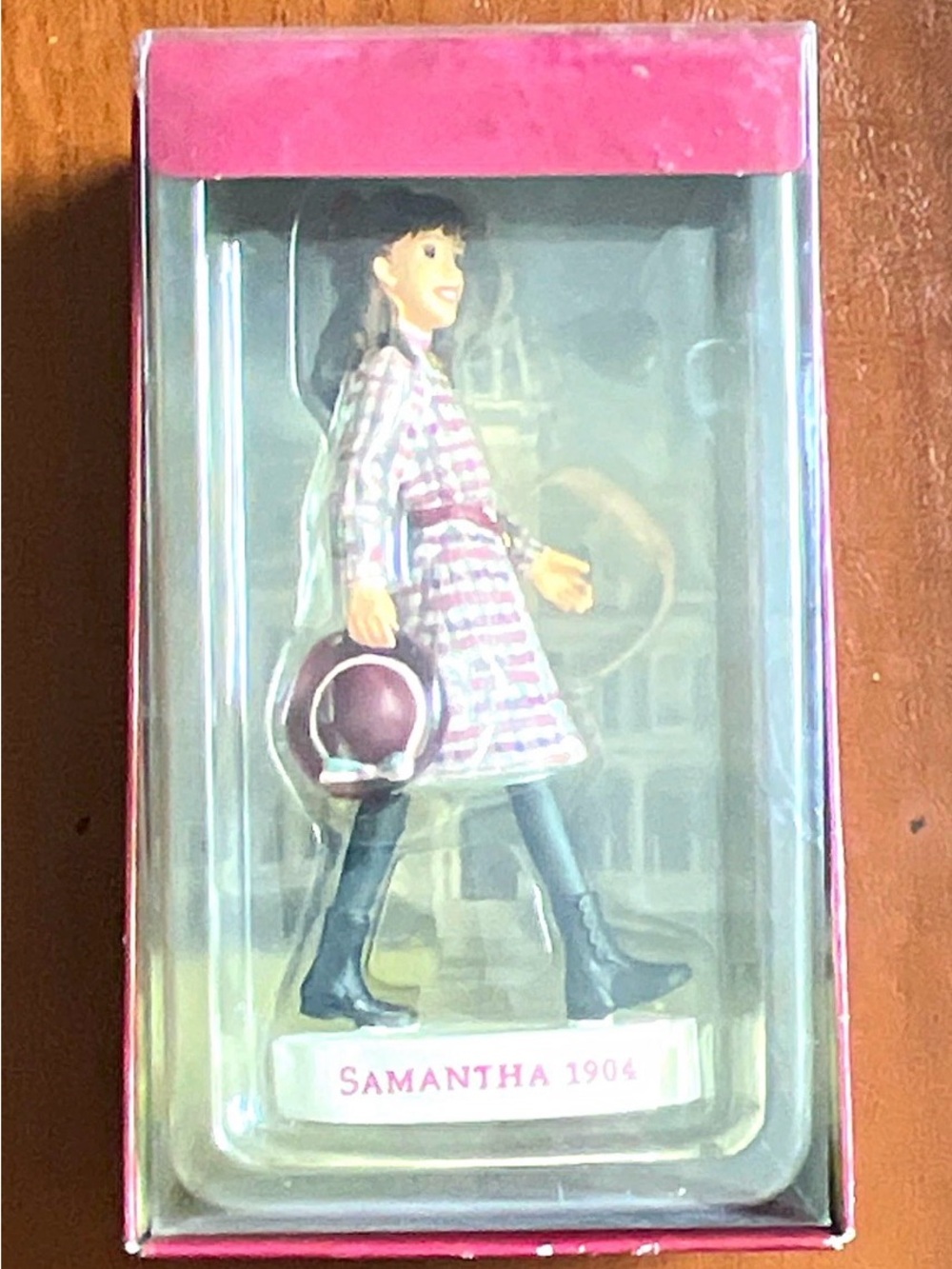 American Girl Samantha 1904 Pink Plaid Figurine